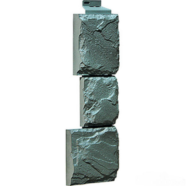 Угол наружный FineBer Камень Крупный 452х115 мм серо-зеленый