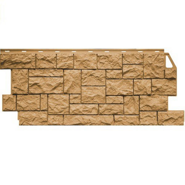 Панель фасадная FineBer Камень дикий 1117х46 песочный