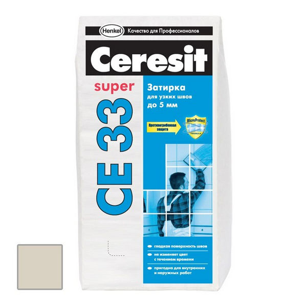 Затирка цементная Ceresit CE 33 Super бежевая 25 кг